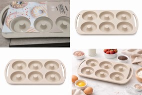 Mini fánkformák 6 db-os szilikon ,bézs