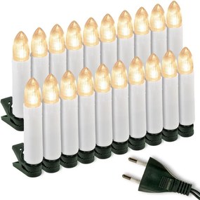 NEXOS Gyertyák karácsonyfára 20 LED Meleg fehér