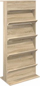 vidaXL Magazin állvány polcokkal Sonoma tölgy 70 x 41 x 156 cm Faanyag