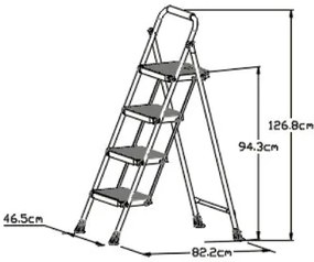 Lamart LT8098 Eurostep lépcső, 4 fok