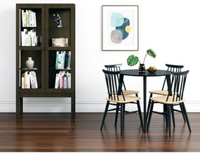 AbbeyWood vitrin füstös tölgyfa dekorral - Woodman