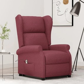 vidaXL bordó szövet felállást segítő fotel