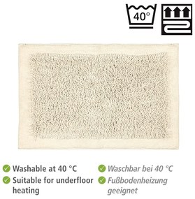 Krémszínű textil fürdőszobai kilépő 60x90 cm Sidyma – Wenko