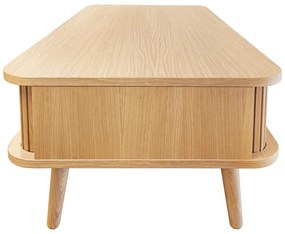 Dohányzóasztal tölgyfa dekorral 58x107.5 cm Rove – Woodman