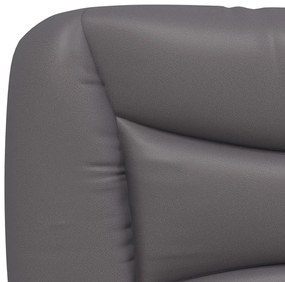 szürke műbőr fejtámla párna 80 cm