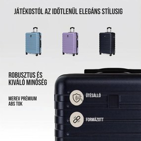 NEW YORK keményfedeles bőröndszett, 3 részes, ABS, sötétkék Deuba