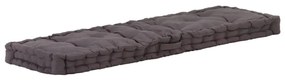 antracitszürke pamut raklappadló-párna 120 x 40 x 7 cm