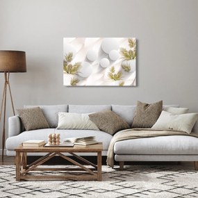 Kép - 3D körök virágokkal (90x60 cm)