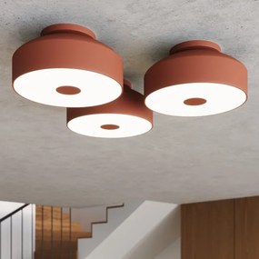 Sollux SL.1681 - Mennyezeti lámpatest OMIQ 4xE27/15W/230V átm. 30 cm piros