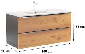 Vario Trim 100 alsó szekrény mosdóval
