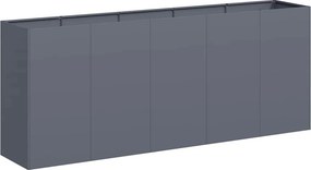 vidaXL növénytartó antracitszürke 200x40x80 cm hidegen hengerelt acél