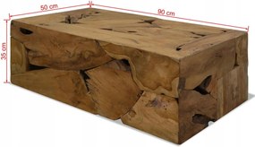 Dohányzóasztal teakfából, 90 x 50 x 30 cm, barna