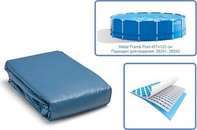 Medence belső fólia, Intex Metal Frame, 457 x 122 cm, kék, kerek, 3 rétegű PVC, leeresztő szeleppel, szűrő csatlakozással (10098)