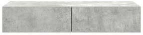 Falipolc fiókokkal betonszürke 100x36x19 cm műszaki fa
