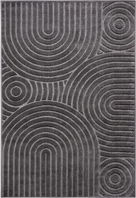Antracitszürke szőnyeg 67x120 cm Iconic Wave – Hanse Home