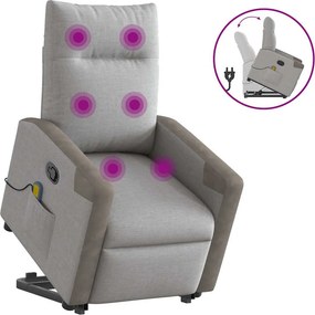 vidaXL Álló masszázsfotel felhőszürke szövet