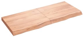világosbarna kezelt tömör tölgyfa asztallap 120x50x(2-6) cm