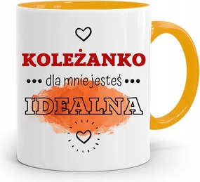 Sárga Bögre Barátomnak Nekem Tökéletes, fényképes nyomattal