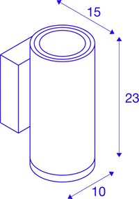 SLV ENOLA ROUND 1003425 Fali lámpa 2x20W/LED 3000/4000K 1660/1900LM IP65