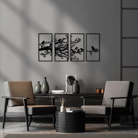 Fém fali dekoráció 34x70 cm Branch – Wallity