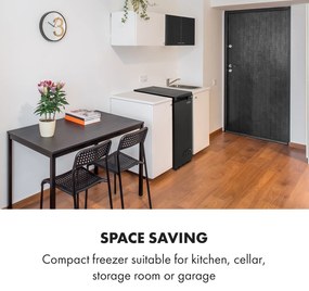 Klarstein Iceblokk 51, fagyasztódoboz, szabadon álló, 51 l, zárható, E energiahatékonysági osztály, fekete