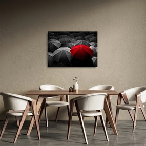 A nyitott napernyők képe (üvegen) (70x50 cm)