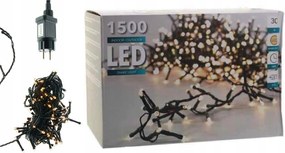 Karácsonyfa Fényfüzér 1500 Led Meleg Fehér 30M Kültéri/beltéri Világítás Időzítő