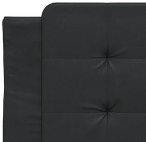 fekete műbőr fejtámla párna 80 cm