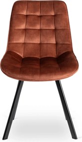 Szék rozsdabarna színben, bársony kárpittal. RICK