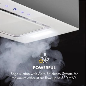 Klarstein Hektor, páraelszívó, beépíthető, 52 cm, 530 m³/ó elszívó teljesítmény, LED, érintőképernyős, üveg