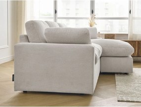 Bézs kordbársony sarokkanapé Belair – Bobochic Paris