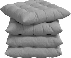 vidaXL Ülőpárnák 4 pcs Felhőszürke 40 x 40 x 6 cm szövet
