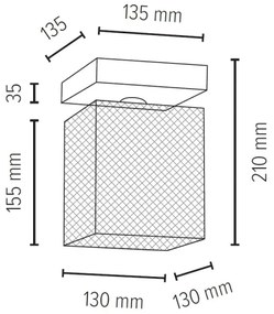 Spot-Light 8175174 - Mennyezeti lámpa NORMAN WOOD 1xE27/25W/230V matt tölgy