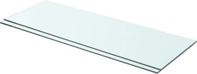 vidaXL 2 db átlátszó üveg paneles polc 70 x 25 cm