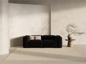 Fekete kanapé 224 cm Bergamo – Cosmopolitan Design