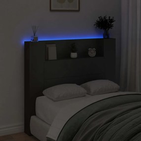 Fejtámla LED -es lámpákkal Fekete 120 x 16,5 x 103,5 cm Faanyag