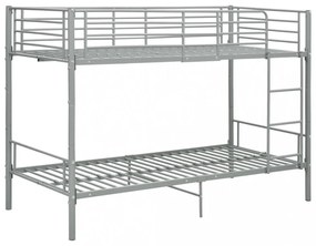 szürke fém emeletes ágy 90 x 200 cm