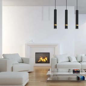 Kábelre szerelt csillár JOKER 3xGU10/25W/230V fekete/arany