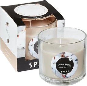 Illatos gyertya üvegben COTTON BLOSSOM 8,5 cm krém színű
