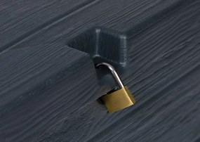 TOOMAX Kerti műanyag tároló doboz WOOD 420 L grafit