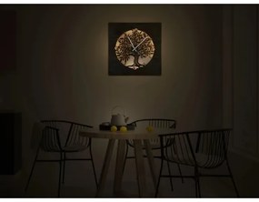 Li-Go 5652/DUB2 - LED dimmelhető falióra LED/10W/5V 20000 mAh 42x42 cm tölgy+ távirányító