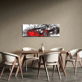 Kép - Festett autó akció közben (órával) (90x30 cm)