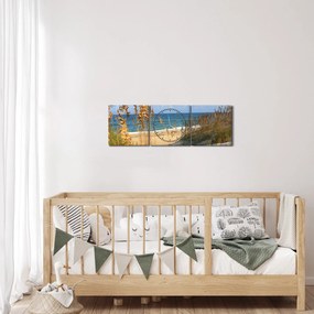 Kép - Tengerpart (órával) (90x30 cm)