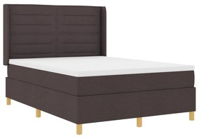 Boxspringágy Matraceval Sötétbarna 140x190 cm Szövet