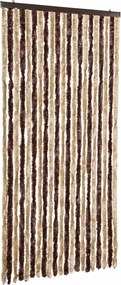 vidaXL bézs és világosbarna zsenília rovarfüggöny 90 x 200 cm