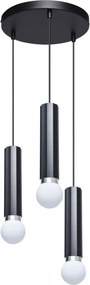 ITALUX PND-33849-3R-BK MACERA Többágú Függesztett Lámpa Fekete E27 IP20