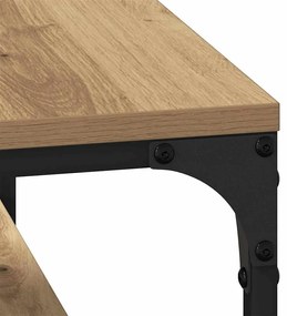 Dohányzóasztal kézműves tölgy 80 x 50 x 40 cm Faanyag