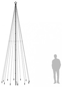 karácsonyfa cövekkel 732 hideg fehér LED-del 500 cm