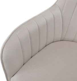 Design fotel, bézses szürke Velvet szövet, AURIL