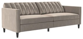 Világosszürke bársony kanapé 207 cm Celine – Støraa